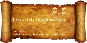 Preisich Dezdemóna névjegykártya